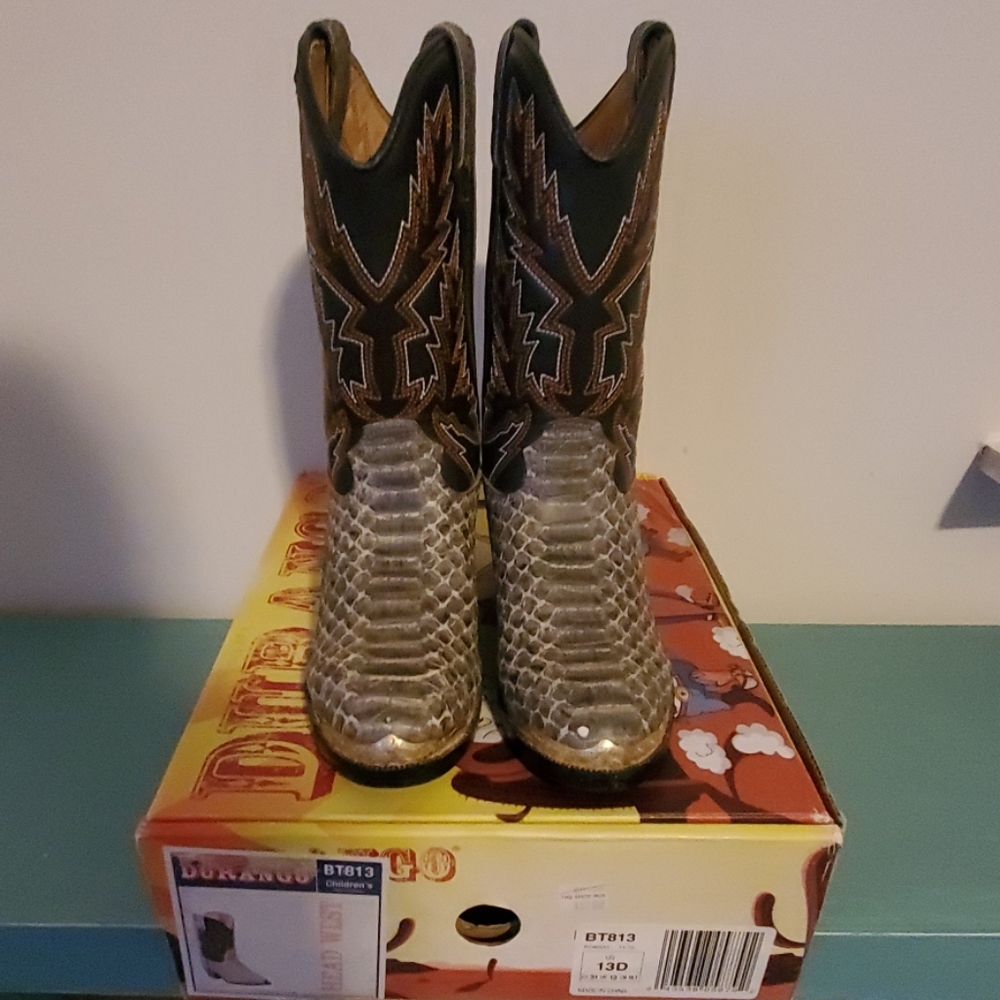 Very Gently Used Durango Snake Skin Boots
